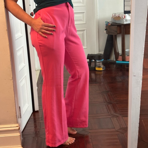 💥GGG SALE💥ASOS Bright Pink Wide Leg Pants - Picture 3 of 11